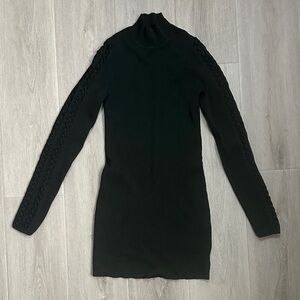 White House Black Market Black Ribbed Tunic